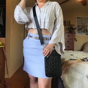 Athletic Golf Skort Mini Skirt Pastel Blue with Pockets